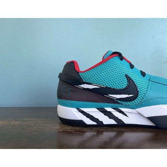 Nike Ja 1 "Scratch" Teal Basketball Shoes Men's Size 13 FD6565-400 - Picture 4 of 11